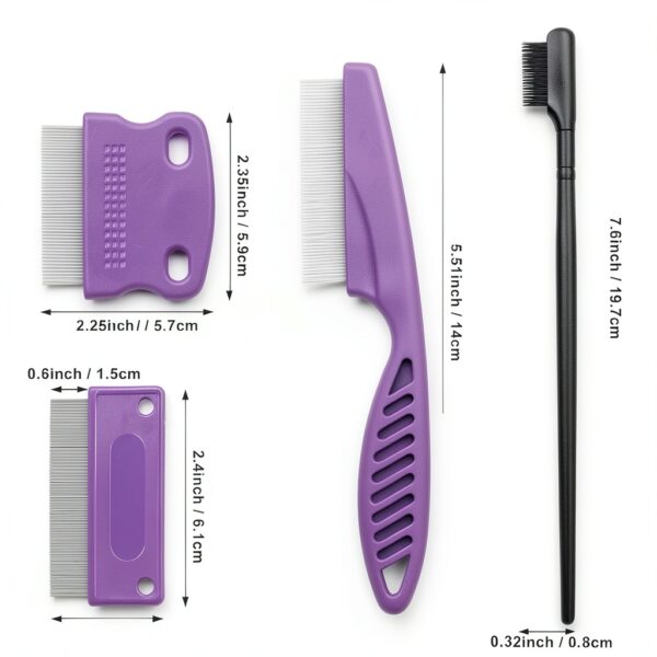 Fullhawl Dog Grooming Combs Stainless Steel Pet Hair Care-1
