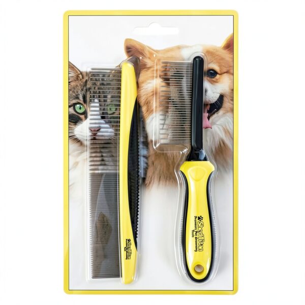 Bigwig Dual Pet Grooming Tool Set Dog Cat Comb Detangler-3