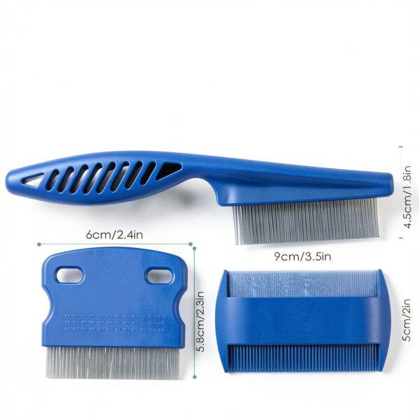 BRILLIRARE Pet Grooming Combs Stainless Steel Teeth Set-1