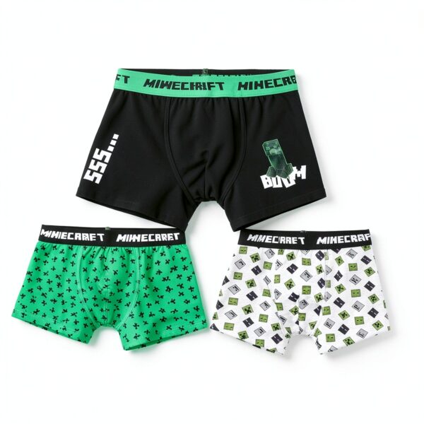 Minecraft Boys Boxer Briefs Soft Cotton 3-Pack-2