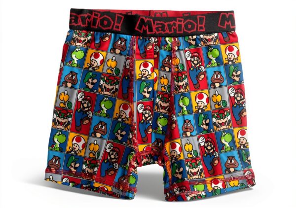 Super Mario Brothers Boxer Briefs Boys 5 Pack Soft Material-1