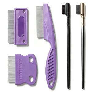 Fullhawl Dog Grooming Combs Stainless Steel Pet Hair Care-0