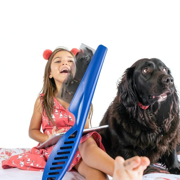 BRILLIRARE Pet Grooming Combs Stainless Steel Teeth Set-7