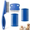 BRILLIRARE Pet Grooming Combs Stainless Steel Teeth Set-0