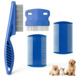 BRILLIRARE Pet Grooming Combs Stainless Steel Teeth Set-0