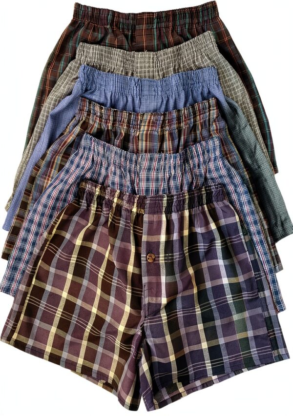 Boys Boxer Shorts ToBeInStyle Comfortable Tartan Plaid-5