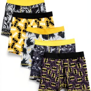 Batman Boxer Briefs Bioworld Boys Comfortable Breathable-0