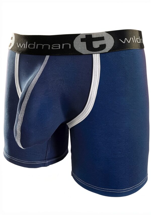 Big Boy Pouch Underwear Modal Rayon Mens Boxer Shorts Blue-2