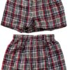 ToBeInStyle Boys Boxer Shorts Cotton Blend Plaid Patterns-1