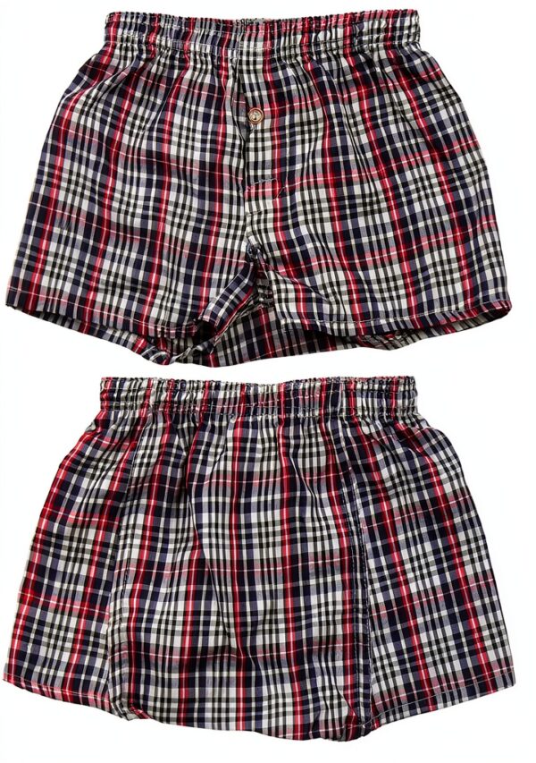 ToBeInStyle Boys Boxer Shorts Cotton Blend Plaid Patterns-1