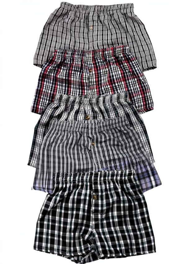 ToBeInStyle Boys Boxer Shorts Cotton Blend Plaid Patterns-7