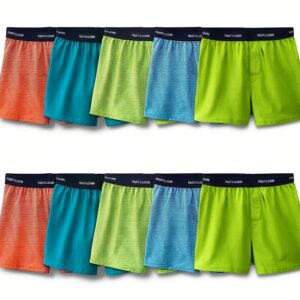 Fruit of the Loom Boys Knit Boxers Cotton Assorted 10 Pack-0