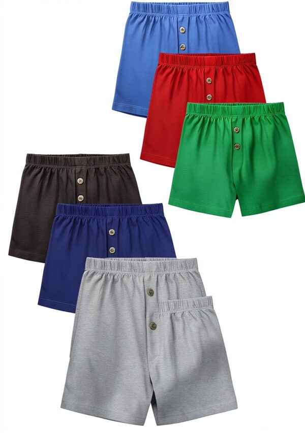 Boys Cotton Boxer Shorts Tagless Comfort Elastic Waistband-0
