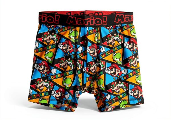 Super Mario Brothers Boxer Briefs Boys 5 Pack Soft Material-3