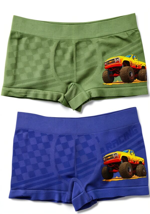 Boys Boxer Briefs Flame Decal Design Six Pack Assorted-1