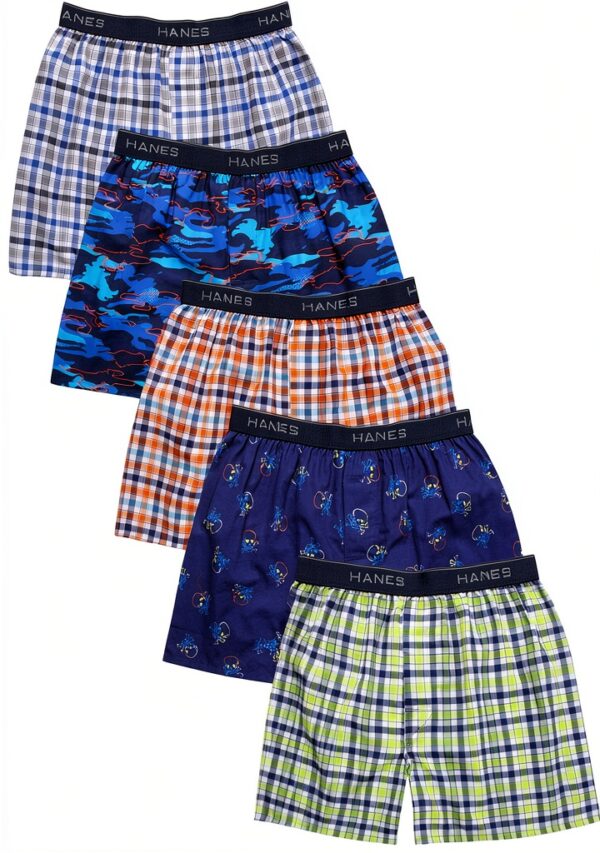 Hanes Boys Boxer Shorts Tagless Cotton Blend Comfort Flex-0