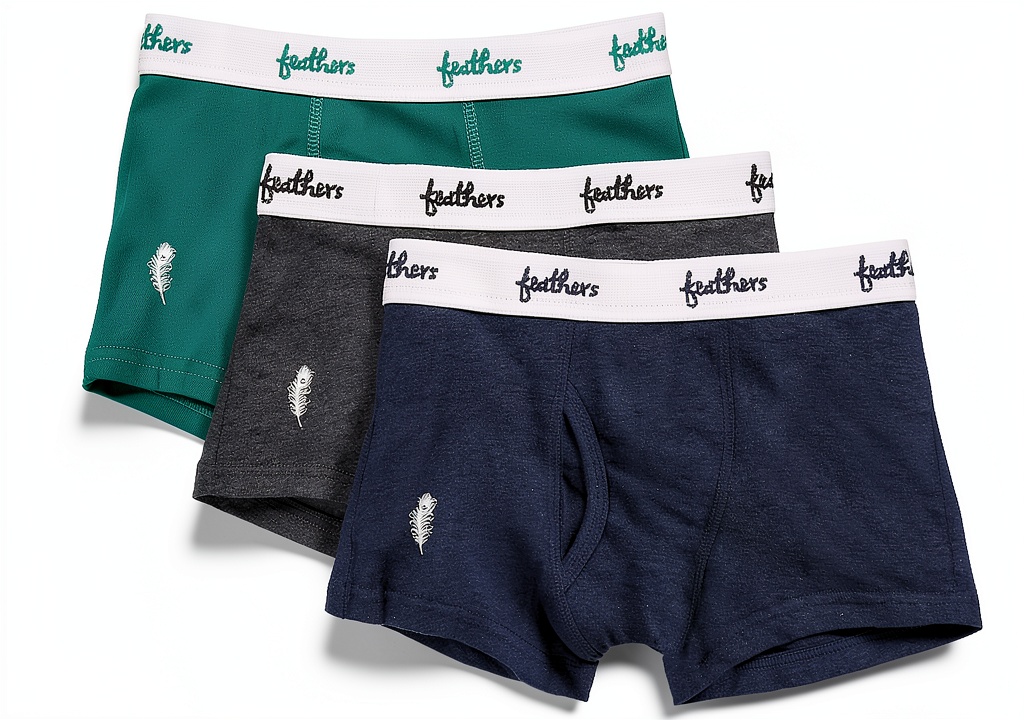 Boys Boxer Shorts Cotton Elastane Tagless Comfortable Fit displayed flat showing waistband and seam details