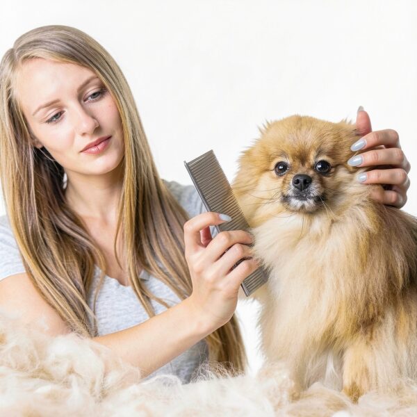 PETTOM Stainless Steel Dog Comb Dual Teeth Grooming Tool-6