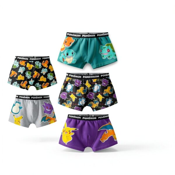 Pokemon Boys Boxers 5-Pack Soft Cotton Fun Design-2
