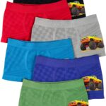 Boys Boxer Briefs Flame Decal Design Six Pack Assorted-0