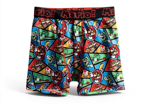 Super Mario Brothers Boxer Briefs Boys 5 Pack Soft Material-5