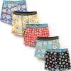 Lan Character Boys Boxer Briefs 5-Pack Polyester Spandex-0
