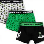 Minecraft Boys Boxer Briefs Soft Cotton 3-Pack-0