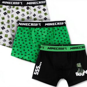 Minecraft Boys Boxer Briefs Soft Cotton 3-Pack-0
