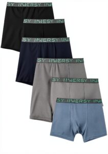 Boys Boxer Briefs Soft Cotton U-pouch Design Comfort Fit-0