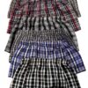 ToBeInStyle Boys Boxer Shorts Cotton Blend Plaid Patterns-5