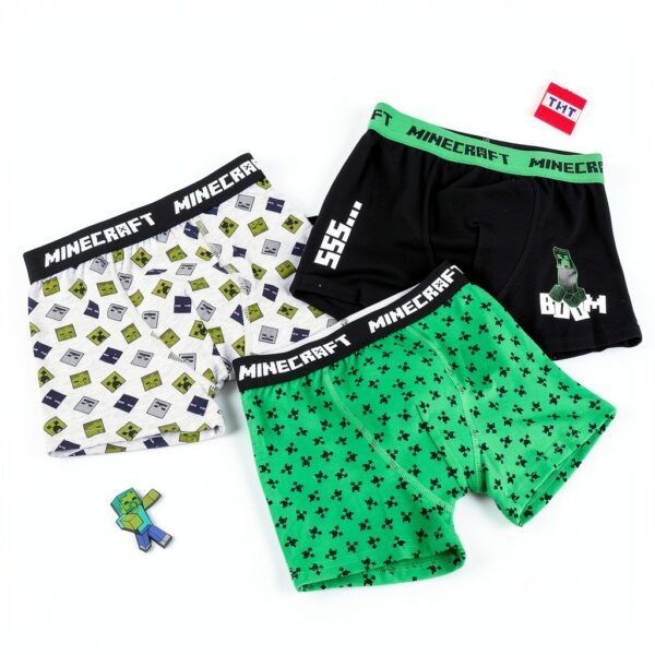 Minecraft Boys Boxer Briefs Soft Cotton 3-Pack-1