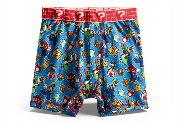 Super Mario Brothers Boxer Briefs Boys 5 Pack Soft Material-2