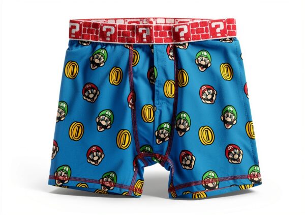 Super Mario Brothers Boxer Briefs Boys 5 Pack Soft Material-4