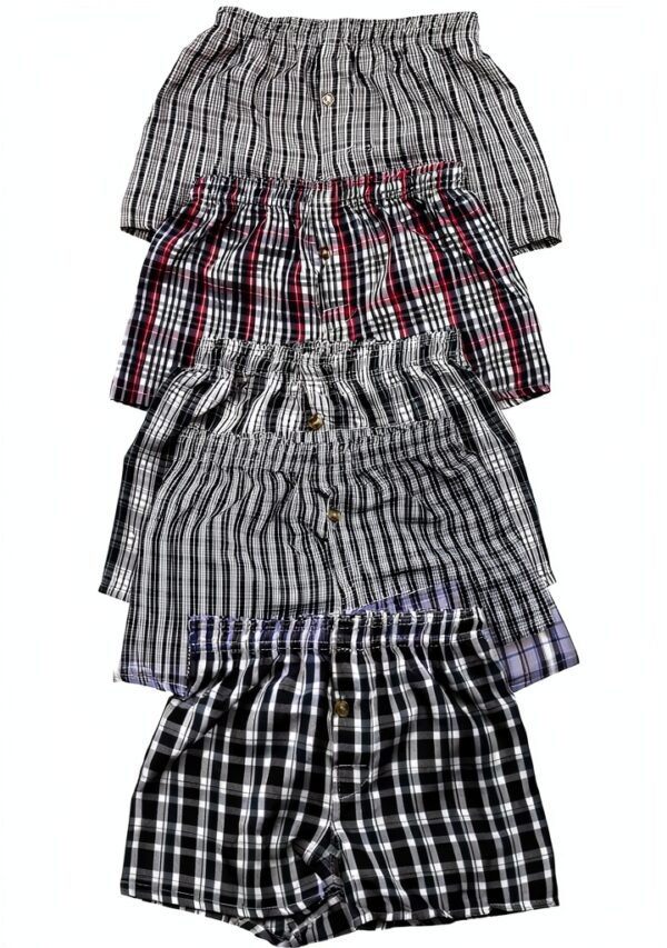 ToBeInStyle Boys Boxer Shorts Cotton Blend Plaid Patterns-3