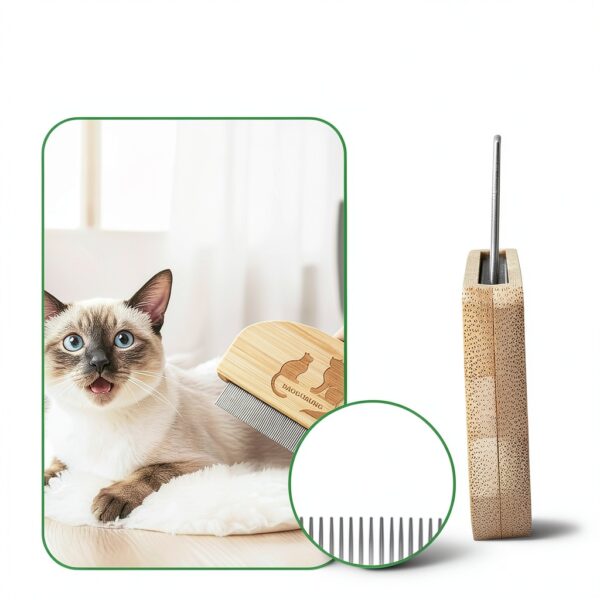 DAOGUAUNG Dog Combs Bamboo Material Gentle Grooming Two Size-6