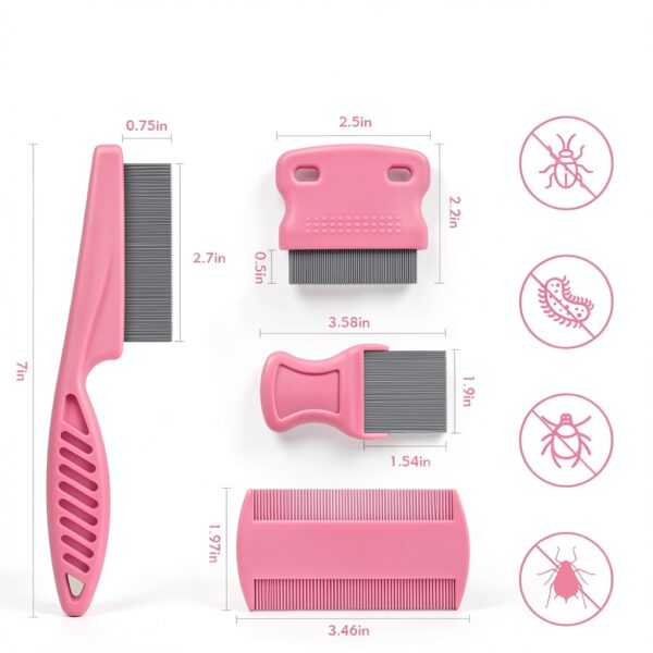 Kerros Dog Comb Stainless Steel Plastic Grooming Kit-1