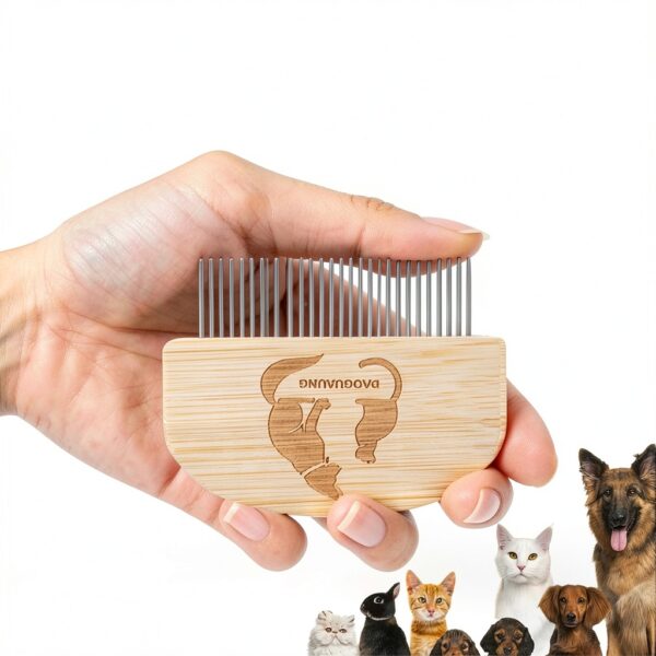 DAOGUAUNG Dog Combs Bamboo Material Gentle Grooming Two Size-5