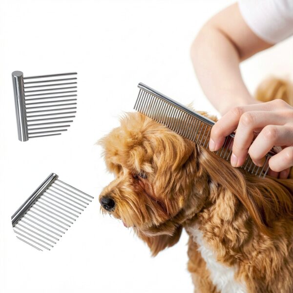 Doodle Brush Stainless Steel Dog Comb Grooming Mat Tangles-2