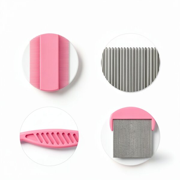 Kerros Dog Comb Stainless Steel Plastic Grooming Kit-3