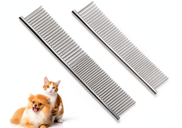 TanDraji Stainless Steel Dog Grooming Comb for Pets-0