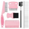 Kerros Dog Comb Stainless Steel Plastic Grooming Kit-0