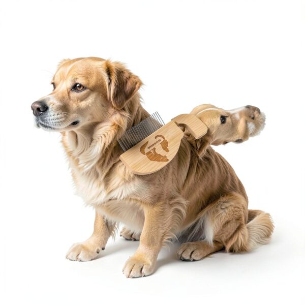 DAOGUAUNG Dog Combs Bamboo Material Gentle Grooming Two Size-2