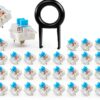 Mechanical Keyboard Keys Set 62pcs Tool SpaceWings Blue Switch-0