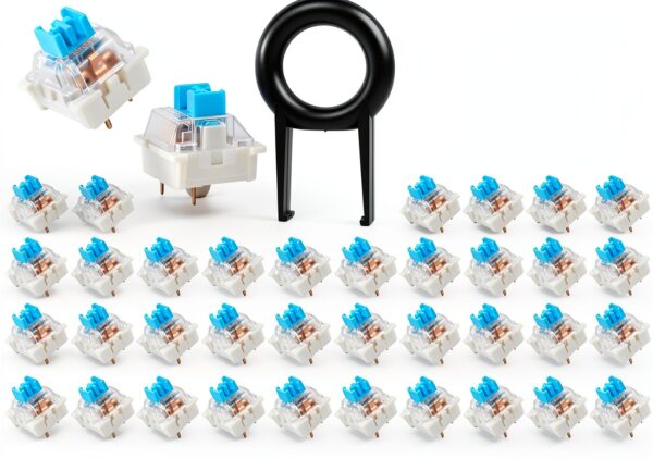 Mechanical Keyboard Keys Set 62pcs Tool SpaceWings Blue Switch-0