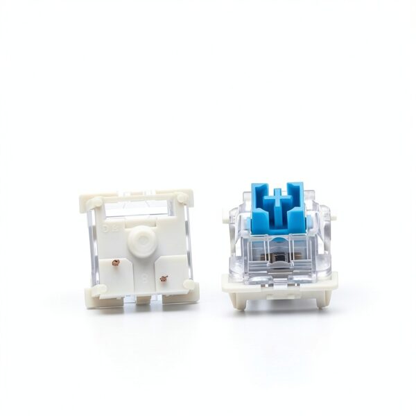 Keyboard Switches, 12PCS Blue Keyboard Clicker Replacement 3 PIN Mechanical Keyboard Switch Clicky Accurate Typing, Dustproof Keyboard Switches for LED Mechanical Gaming Keyboard-1