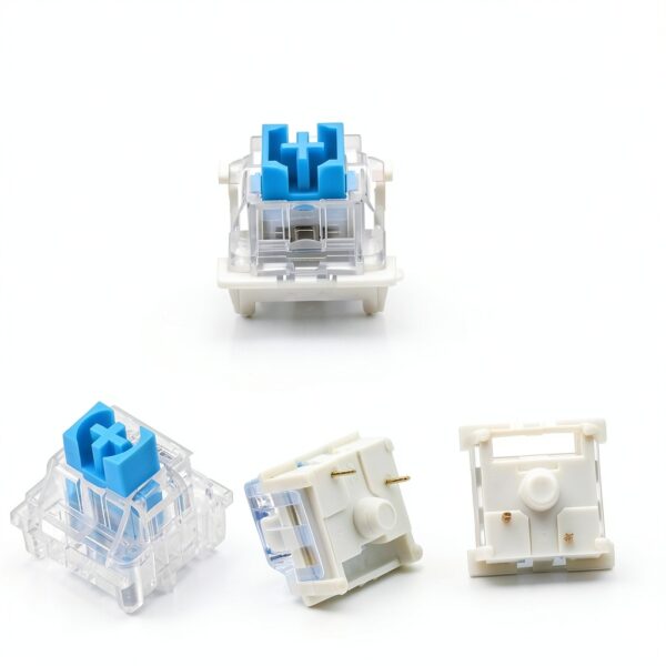 Keyboard Switches, 12PCS Blue Keyboard Clicker Replacement 3 PIN Mechanical Keyboard Switch Clicky Accurate Typing, Dustproof Keyboard Switches for LED Mechanical Gaming Keyboard-2