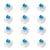 Keyboard Switches, 12PCS Blue Keyboard Clicker Replacement 3 PIN Mechanical Keyboard Switch Clicky Accurate Typing, Dustproof Keyboard Switches for LED Mechanical Gaming Keyboard-0