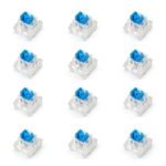 Keyboard Switches, 12PCS Blue Keyboard Clicker Replacement 3 PIN Mechanical Keyboard Switch Clicky Accurate Typing, Dustproof Keyboard Switches for LED Mechanical Gaming Keyboard-0