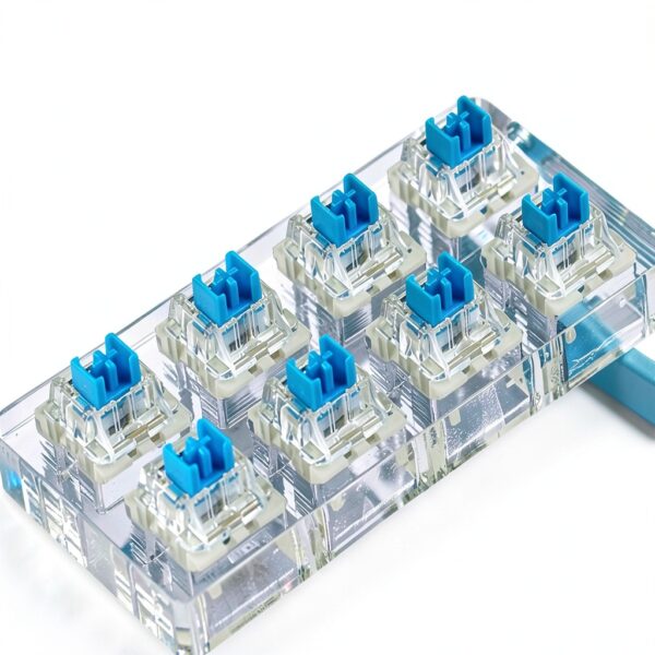 Keyboard Switches, 12PCS Blue Keyboard Clicker Replacement 3 PIN Mechanical Keyboard Switch Clicky Accurate Typing, Dustproof Keyboard Switches for LED Mechanical Gaming Keyboard-4
