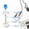 Blue Keyboard Switches Deftomo Clicky Tactile DIY Kit 50pcs-3